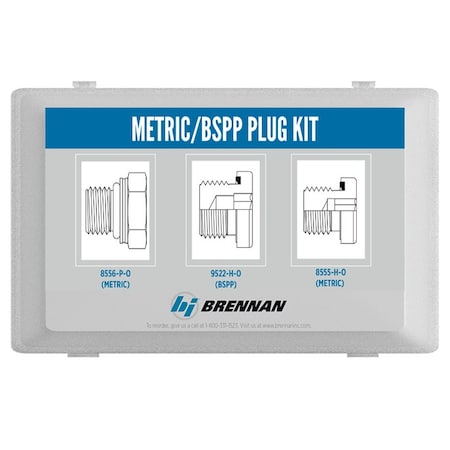 Brennan Industries BSP PLUG AND MM PLUG KIT WITH PLASTIC BOX KT1006-BSP